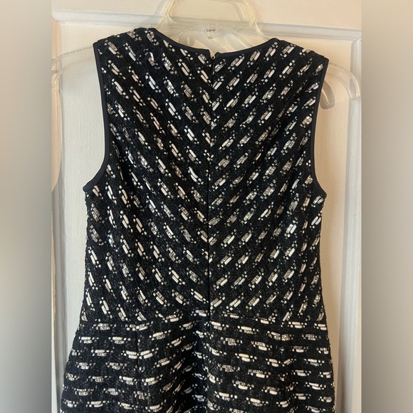 Giambattista Valli Metallic Stripe Tweed Knee-Length Dress 44 - Picture 12 of 15